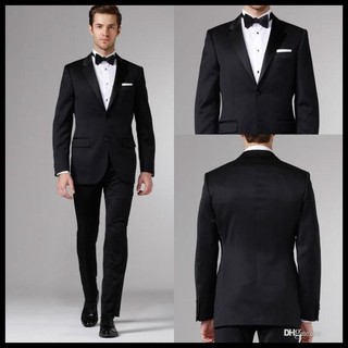 Trajes de novia hombre - negro - paquete traje + pantalones + camisa y corbatas - negro, S