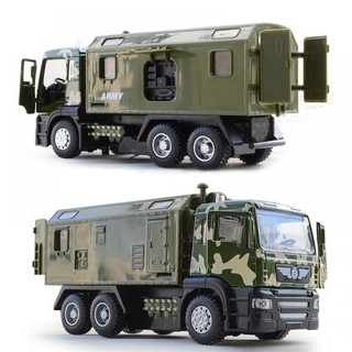 1:50 escala militar de la policía de transporte de aleación modelo de coche con tire hacia atrás sonido y luz Diecast vehículo camión juguetes del ejército para los niños