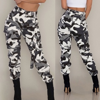 Beautyu_ pantalones de camuflaje para mujer/pantalones casuales/pantalones de camuflaje de combate militar