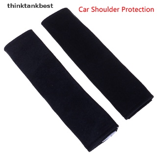 th2co 2 piezas negro cinturón de seguridad de coche almohadillas de seguridad de hombro funda cómoda cojín martijn