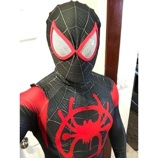 spider-man into the spider-verse cosplay disfraz miles morales traje para niños adultos (9)