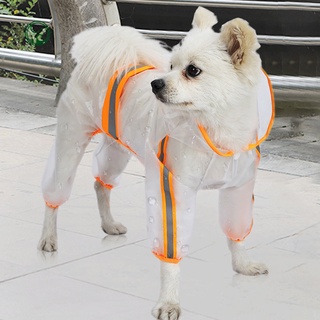 Venta caliente| chubasquero con capucha transparente con capucha transparente para cachorro/gato/perro impermeable de cuatro patas