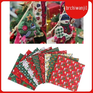 Brchiwji1 10 pzs De tela con estampado De retazos cuadrados Para navidad/tela De algodón con estampado De retazos/paquete De 20x20 pulgadas (2)
