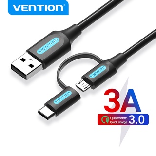 Vention Cable USB tipo C para Samsung Huawei 2 en 1 carga rápida Cable Micro USB para Xiaomi Tablet Android Cable USB