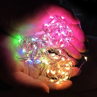 1m 2M 3M LED cadena de luz de alambre de cobre luces de hadas interior y al aire libre decorativa luz de navidad fiesta de boda año nuevo (pilas incluidas)
