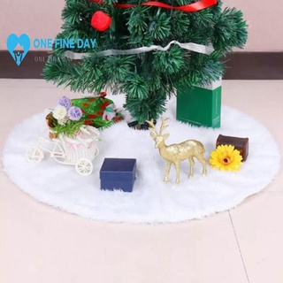 Árbol de navidad falda adorno 90/120cm diámetro decoración de navidad árbol Tufted pelo fondo C7L1