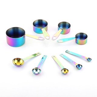 Color Titanium Stainless Steel Measuring Spoons Cups Bartending Tools