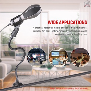 Soporte de micrófono de cuello de cisne soporte de manguera soporte telescópico soporte en vivo soporte de escritorio accesorio para micrófono (9)