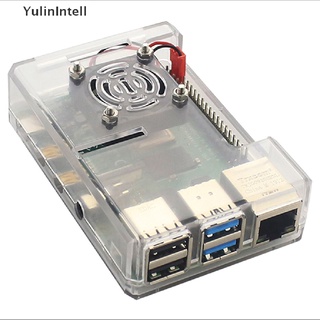 Yimy para Raspberry Pi 4B ABS caso caja Kit con ventilador de refrigeración aluminio disipador de calor jalea