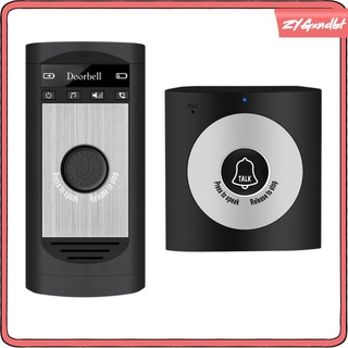 Home Wireless Voice Intercom Doorbell Kit Indoor Outdoor Interphone Black