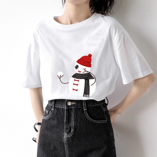 Navidad Mujeres Hombres Moda Casual Manga Corta Camisetas SD11007