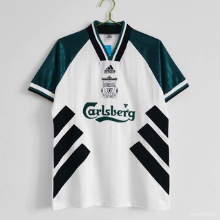 Jersey/Camisa de campeones de manga corta liverpool8 camiseta de entrenamiento retro 95uniformes clásicos de equipo de fútbol/Uniforme de fútbol