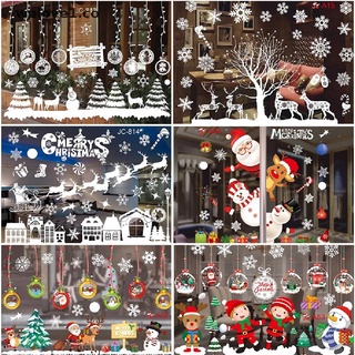 welo navidad ventana pegatinas feliz decoraciones para el hogar navidad adornos de pared co