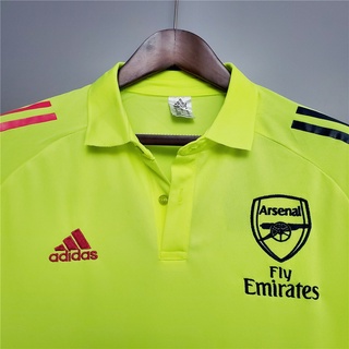 2020-2021 Arsenal Fluorescent Green POLO Shirt (4)