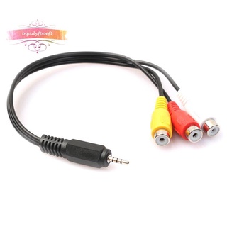 cable adaptador de cable de audio y audio 2.5mm mini av macho a 3rca hembra m/f