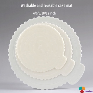 reutilizable redondo mousse tartas de plástico base de pastel cupcake postre bandeja para el hogar boda fiesta de cumpleaños 4/6/8/10/12 pulgadas cheriwe