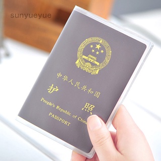 Sunyueyue práctico soporte transparente para pasaporte, PVC, impermeable, viaje, pasaporte