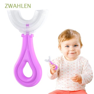 ZWAHLEN Toddlers Children Silicone Toothbrush Healthy Teeth Cleaner U-shape Baby Toothbrush Training Tooth Brushes Manual Infant Handheld Baby Kids 1-13 Years Old Oral Care