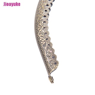 [Jioayuke] 1 x 16,5 cm de latón antiguo bolso de mano de Metal marco de beso cierre de bloqueo bolso marco (5)