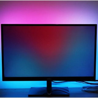 en venta ambilight dc5v 2m/3m/4m/5m ws2812b 5050 rgb dream color usb app led tira de luz para pc de escritorio pantalla (9)