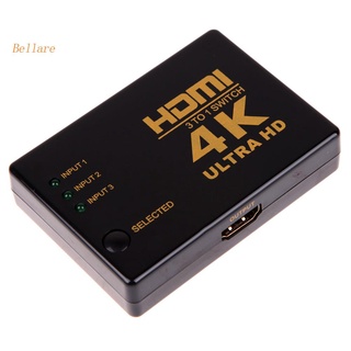 (nuevo Cinturón) 4K*2K 3in 1out HDMI compatible con el interruptor Hub divisor de TV conmutador Ultra HD para HDTV PC