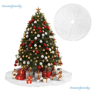 hogar al aire libre decoración de navidad blanco felpa árbol de navidad falda árbol de navidad alfombra de felpa