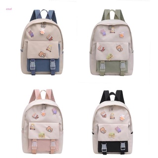 [jj] encantadora mochila kawaii mochila de niñas adolescentes bolsa de la escuela lindo estudiante daypack femenino libro bolsas multifuncional bolsa de escuela insignia