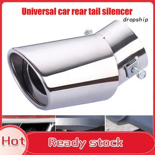 [terlaris] Universal coche trasero redondo acero inoxidable tubo de escape trasero silenciador accesorios
