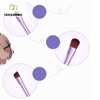 bioaqua 7 pzs juego de brochas de maquillaje para ojos/labios/base de maquillaje/herramientas para el cabello de fibra suave (8)