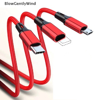 BlowGentlyWind 3 En 1 Micro Usb Tipo C Cable Cargador Multi Puerto Múltiple De Carga BGW