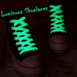 2 Pcs/Par De Cordones Deportivos Casual Luminosos/Fluorescentes Nocturnos Que Brillan En La Oscuridad/Unisex Zapatillas De Lona Plana Para Zapatos (2)