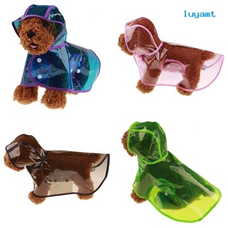 impermeable de plástico para cachorro, transparente, para mascotas, perro, ropa para mascotas (1)