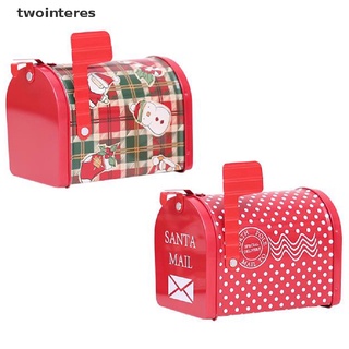 [twointeres] buzón de diseño de caramelos de navidad, caja de hierro, caja de almacenamiento de galletas [twointeres]