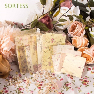 SORTESS 30Sheets Diary Album Craft Paper Journal Planner Flower Town Series Material Paper Scrapbooking DIY Stationery Vintage Decorative