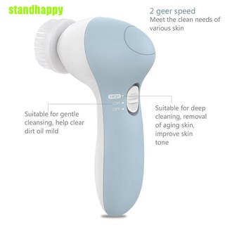 Standhappy cepillo de limpieza Facial impermeable eléctrico Facial exfoliante corporal herramientas