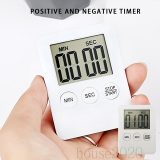 [House2020] temporizador de cocción Digital pantalla LCD para hornear cuenta atrás botón de alarma operación temporizador de cocina, blanco