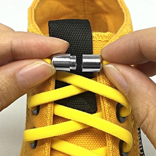 al tercera versión elástica sin lazo cordones de metal cerradura zapatos cordones para niños adultos zapatillas de deporte rápido cordones semicírculo