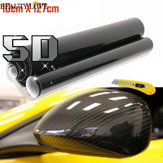 3D Premium de alta brillo de fibra de carbono envolturas de vinilo rollo de película pegatina decoración del coche DIY (1)