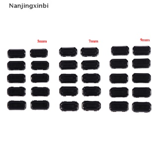 [nanjingxinbi] 10 piezas 5/7/9 mm clip de plástico negro en emi rfi cable supresor de ruido núcleo de ferrita [caliente]