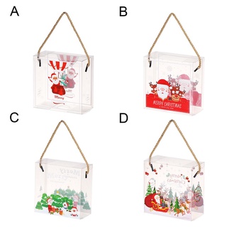 Bolsa De regalo Portátil Transparente De navidad Para dulces/galletas/manchas (3)