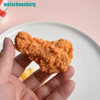 [en] llavero de comida de imitación de pollo frito Nuggets pollo pierna comida colgante juguete regalo (3)