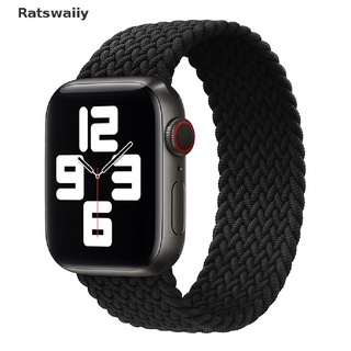 Ratswaiiy correa trenzada de nailon para Apple Watch Band 38/40/42/ 44 mm deporte elástico pulsera MY