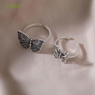 Anwei anillo Vintage con personalidad De mariposa hueco para mujer