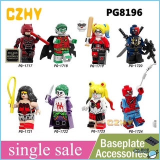 [Chilli] DC Superhéroe Bloque De Construcción Juguete Lego Daredevil Harley Quinn Joker Minifigures Niños DIY Juguetes PG8196