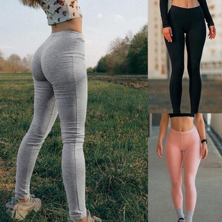Beautyu_Fashion pantalones de Yoga casuales de cintura alta para mujer/mujer