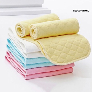 redsunhong 10 piezas servilleta de uso múltiple reutilizable tres capas pañal de tela natural para bebé