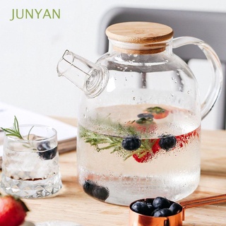 Junyan tetera con Filtro Transparente De gran capacidad impermeable Resistente al Calor