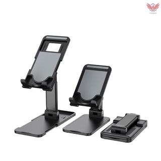 Soporte ajustable para teléfono móvil, tableta, soporte de escritorio, portátil escalable, plegable, para Tablet, color negro