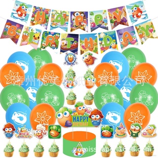 carrotfantasy tema feliz cumpleaños decoración fiesta decoraciones set decoración de tarta niños bandera de cumpleaños fiesta necesidades fiesta suministros celebrar celebrar