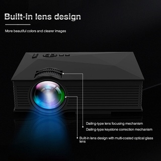 New Mini portable projector UC68 LED home micro projector UC68+ 1080P HD projector Better than UC46 Support Miracast Airplay HD ever1
